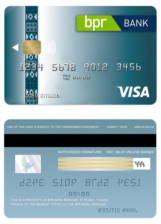 Burundi BPR  bank visa classic credit card